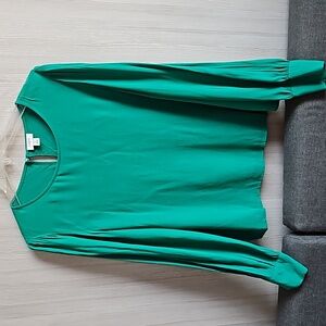 J.Crew Long Sleeve Blouse Green Size Large